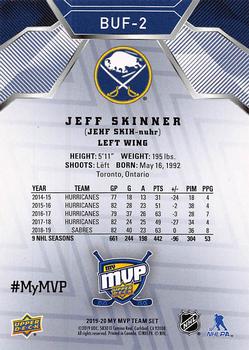 2019-20 Upper Deck My MVP Buffalo Sabres #BUF-2 Jeff Skinner Back