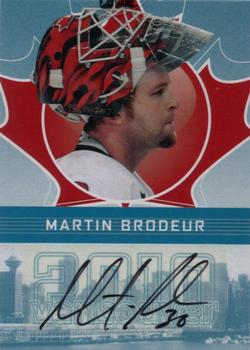 2009-10 In The Game Vancouver Olympics - Autographs #A-MB Martin Brodeur Front