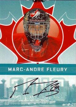 2009-10 In The Game Vancouver Olympics - Autographs #A-MAF Marc-Andre Fleury Front