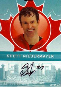 2009-10 In The Game Vancouver Olympics - Autographs #A-SN Scott Niedermayer Front