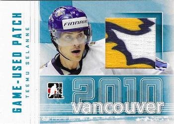2009-10 In The Game Vancouver Olympics - Game Jerseys Patches #GUP-12 Teemu Selanne Front