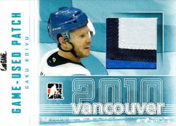 2009-10 In The Game Vancouver Olympics - Game Jerseys Patches #GUP-13 Saku Koivu Front