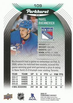 2020-21 Parkhurst - Silver #109 Pavel Buchnevich Back