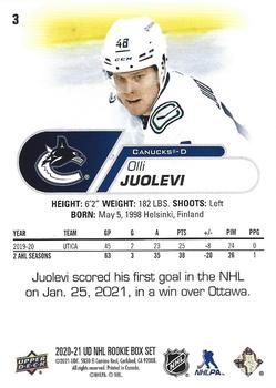2020-21 Upper Deck NHL Star Rookies Box Set #3 Olli Juolevi Back