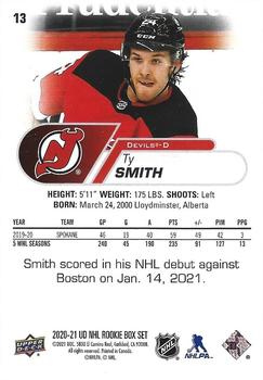 2020-21 Upper Deck NHL Star Rookies Box Set #13 Ty Smith Back