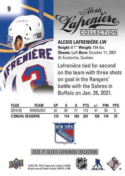 2020-21 Upper Deck Alexis Lafreniere Collection #9 Alexis Lafreniere Back