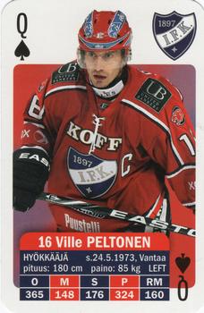 2013-14 Finnish SM-liiga Playing Cards #Q♠ Ville Peltonen Front