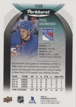 2020-21 Parkhurst - Bronze #109 Pavel Buchnevich Back