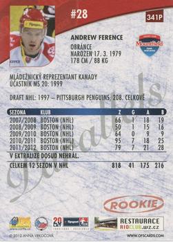 2012-13 Czech OFS Plus - Parallels #341P Andrew Ference Back