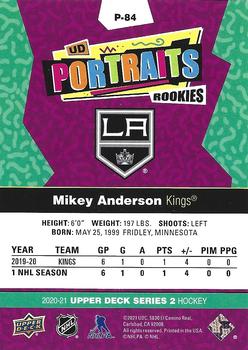 2020-21 Upper Deck - UD Portraits Red #P-84 Mikey Anderson Back