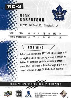 2020-21 Upper Deck - 2020-21 Rookie Class #RC-3 Nick Robertson Back