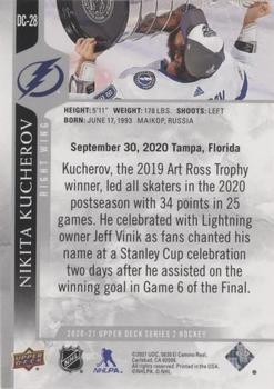 2020-21 Upper Deck - Day With The Cup #DC-28 Nikita Kucherov Back