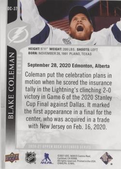 2020-21 Upper Deck - Day With The Cup #DC-37 Blake Coleman Back