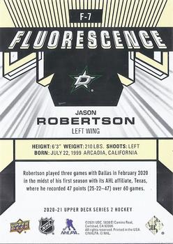 2020-21 Upper Deck - Fluorescence Gold #F-7 Jason Robertson Back