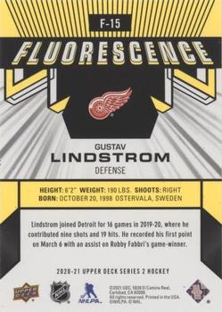 2020-21 Upper Deck - Fluorescence Gold #F-15 Gustav Lindstrom Back