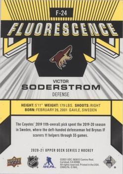 2020-21 Upper Deck - Fluorescence Gold #F-24 Victor Soderstrom Back