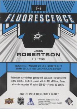 2020-21 Upper Deck - Fluorescence Blue #F-7 Jason Robertson Back