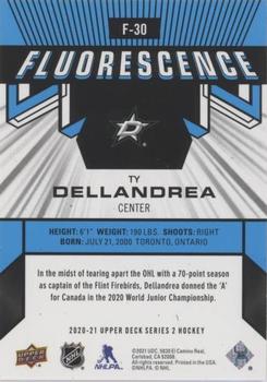 2020-21 Upper Deck - Fluorescence Blue #F-30 Ty Dellandrea Back