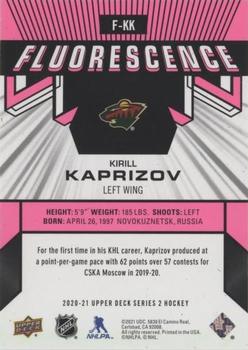 2020-21 Upper Deck - Fluorescence Magenta #F-KK Kirill Kaprizov Back