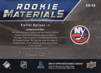 2020-21 Upper Deck - Rookie Materials #RM-KB Kieffer Bellows Back