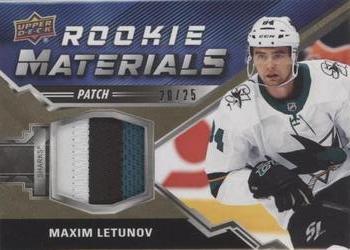 2020-21 Upper Deck - Rookie Materials Patch #RM-ML Maxim Letunov Front