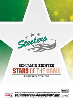 2016-17 Playercards (DEL2) - Stars of the Game #DEL2-SG03 Benjamin Zientek Back