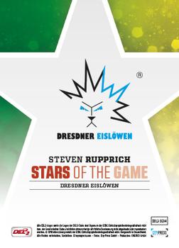 2016-17 Playercards (DEL2) - Stars of the Game #DEL2-SG04 Steven Rupprich Back