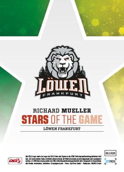 2016-17 Playercards (DEL2) - Stars of the Game #DEL2-SG05 Richard Mueller Back