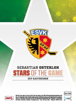 2016-17 Playercards (DEL2) - Stars of the Game #SG09 Sebastian Osterloh Back