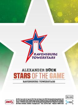 2016-17 Playercards (DEL2) - Stars of the Game #DEL2-SG10 Alexander Dück Back