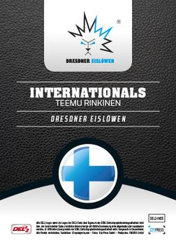 2016-17 Playercards (DEL2) - Internationals #DEL2-IN05 Teemu Rinkinen Back
