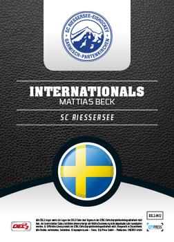 2016-17 Playercards (DEL2) - Internationals #IN12 Mattias Beck Back