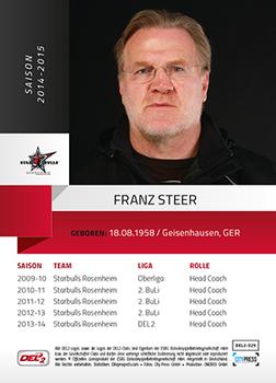 2014-15 Playercards (DEL2) #DEL2-025 Franz Steer Back
