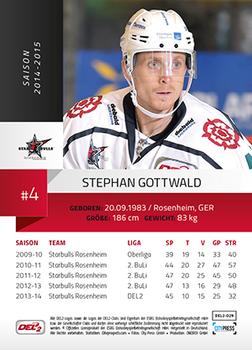 2014-15 Playercards (DEL2) #DEL2-029 Stephan Gottwald Back