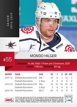 2014-15 Playercards (DEL2) #DEL2-031 Raimund Hilger Back