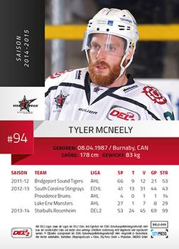 2014-15 Playercards (DEL2) #DEL2-035 Tyler McNeely Back
