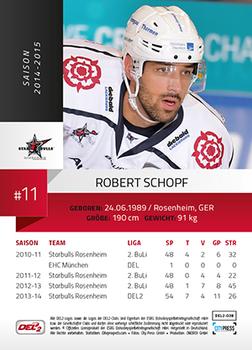 2014-15 Playercards (DEL2) #DEL2-038 Robert Schopf Back