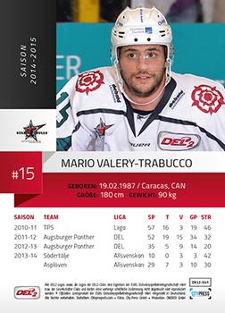 2014-15 Playercards (DEL2) #DEL2-041 Mario Valery-Trabucco Back