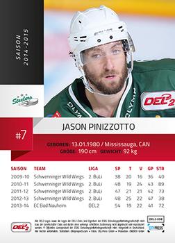 2014-15 Playercards (DEL2) #DEL2-058 Jason Pinizzotto Back