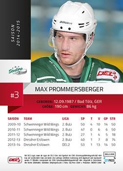 2014-15 Playercards (DEL2) #DEL2-059 Max Prommersberger Back