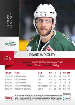 2014-15 Playercards (DEL2) #DEL2-065 David Wrigley Back
