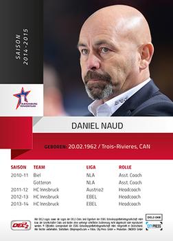 2014-15 Playercards (DEL2) #DEL2-068 Daniel Naud Back