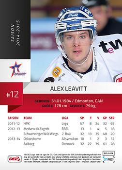 2014-15 Playercards (DEL2) #DEL2-079 Alex Leavitt Back