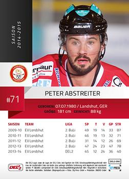 2014-15 Playercards (DEL2) #DEL2-090 Peter Abstreiter Back