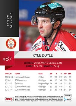 2014-15 Playercards (DEL2) #DEL2-092 Kyle Doyle Back
