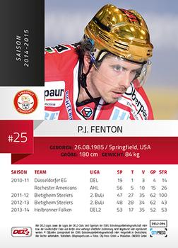 2014-15 Playercards (DEL2) #DEL2-094 P.J. Fenton Back