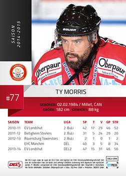 2014-15 Playercards (DEL2) #DEL2-099 Ty Morris Back