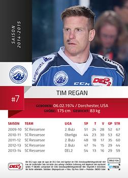 2014-15 Playercards (DEL2) #DEL2-124 Tim Regan Back