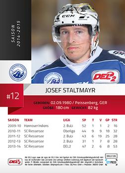 2014-15 Playercards (DEL2) #DEL2-126 Josef Staltmayr Back