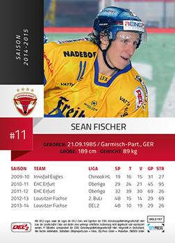 2014-15 Playercards (DEL2) #DEL2-157 Sean Fischer Back